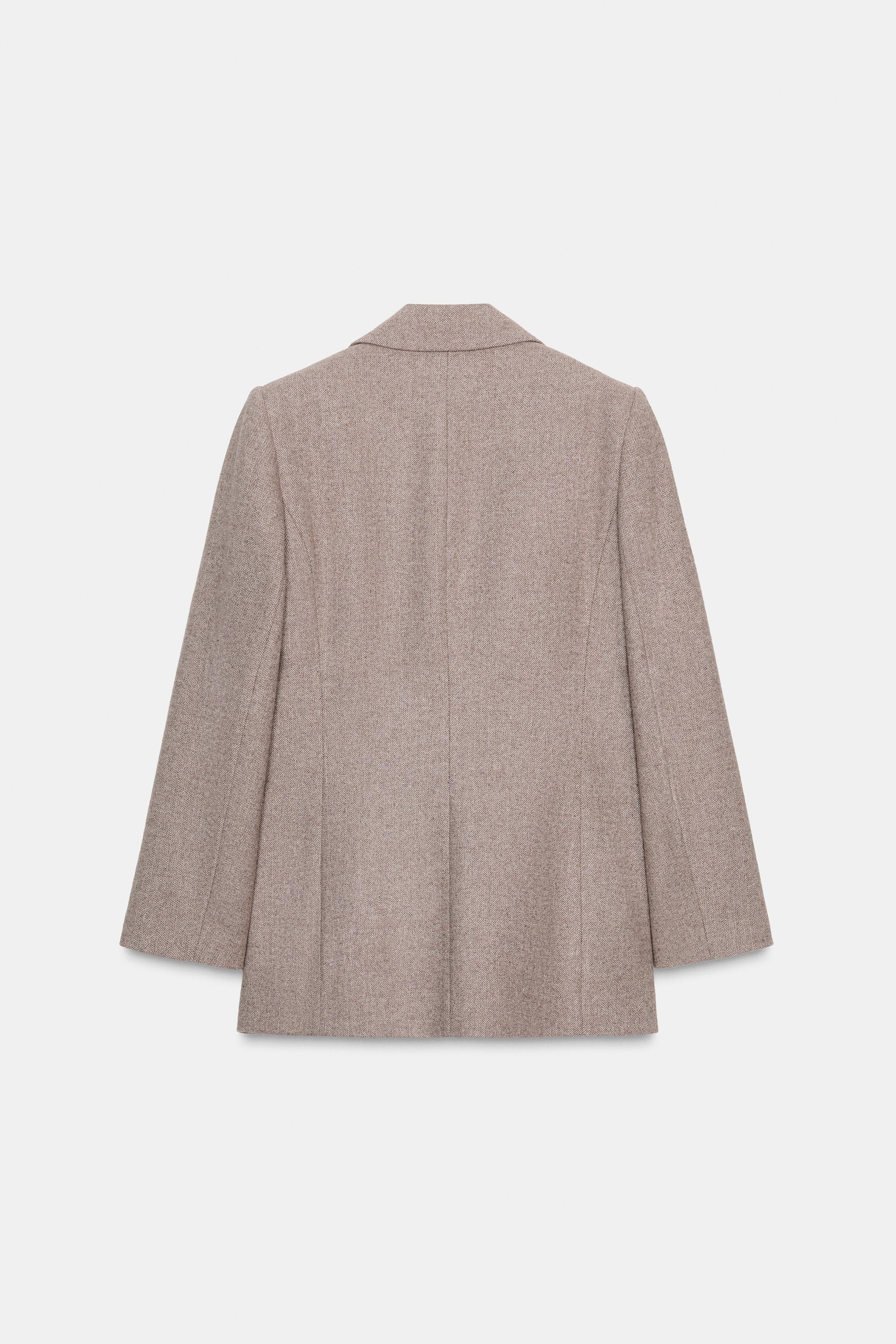 HERRINGBONE WOOL BLAZER